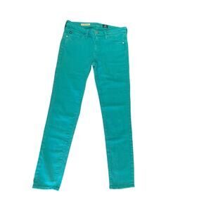 AG Adriano Goldschmied The Stevie Ankle Slim Straight Leg Women's Size 25R Teal